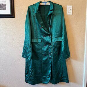 Emerald Green Long Blazer